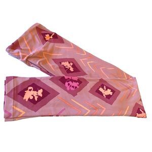 1266 LuLaRoe Leggings Size OS Pink Raspberry Diamonds Print New